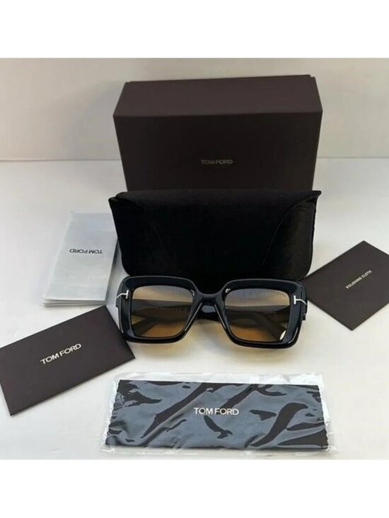 New Authentic Tom Ford Esme FT1157 01E Black Yellow TF1157 main image 6